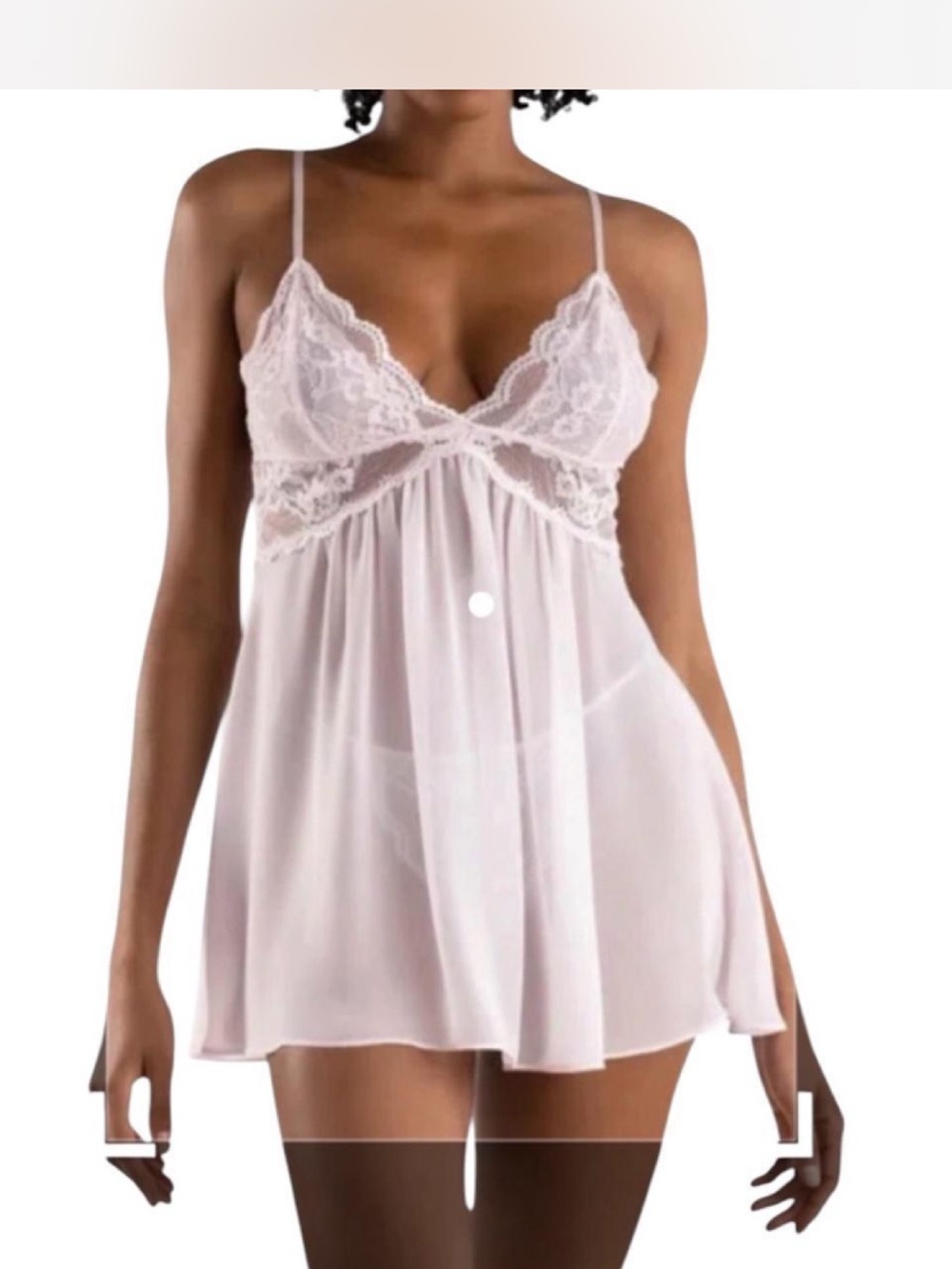 Midnight Velvet soft Pink Lace Babydoll